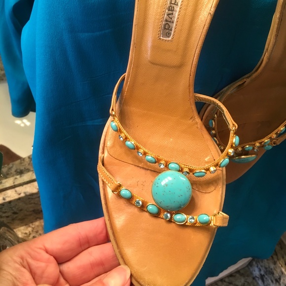 CHARLES DAVID Dress stiletto Strappy heels slip on - Picture 4 of 13